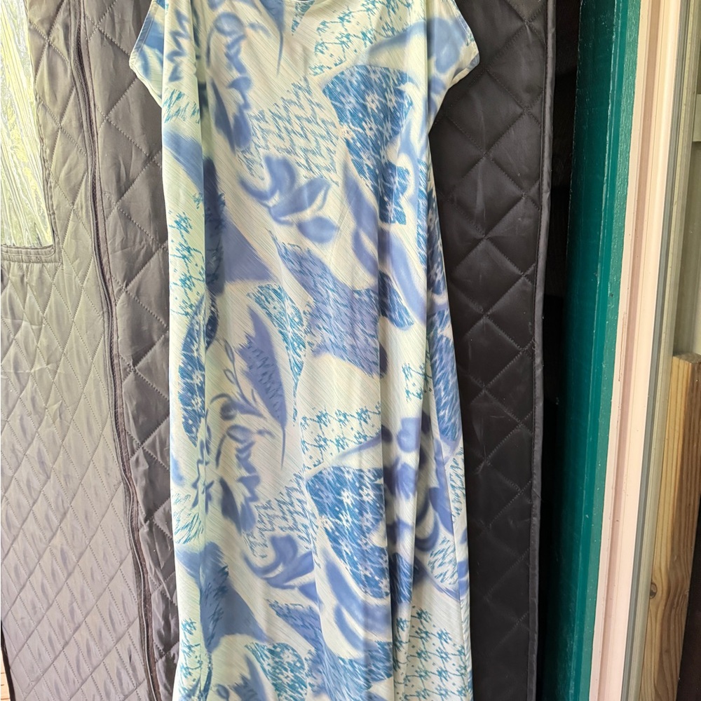Natori Blue and White Slip dress
